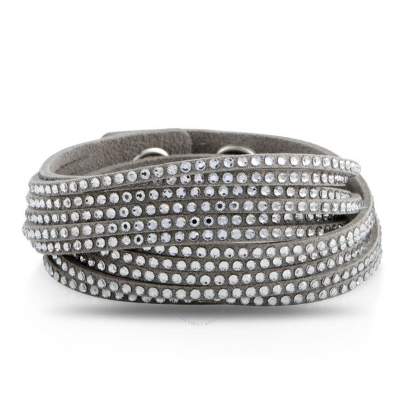 Swarovski Gray Suede Wrap Bracelet - Picture 1 of 4